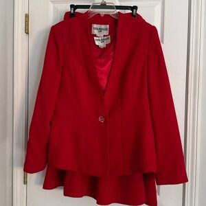 Massini Women's Bold Red 3-PC Skirt Suit